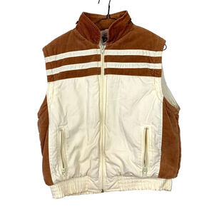 Vintage 70s Saxton Hall Sherpa Lined Retro Striped Stranger Things Vest Medium